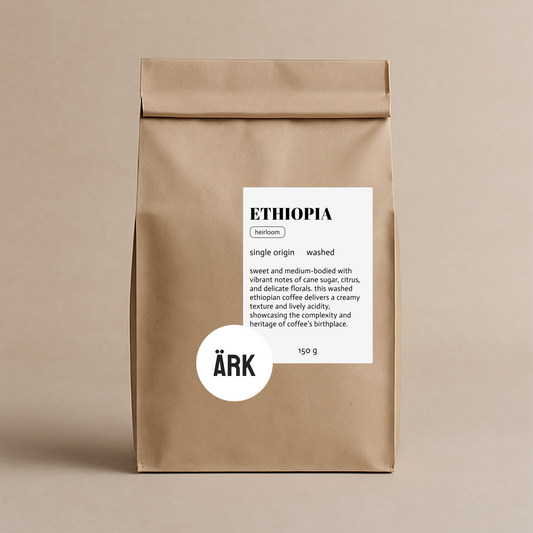 Ethiopia |heirloom.  Ground coffee. 150g